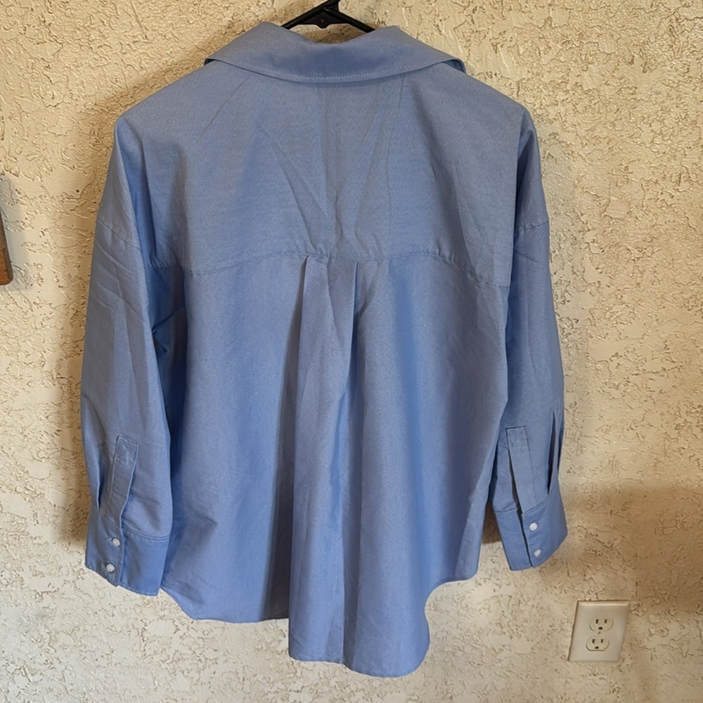 NWT Zara Basic Poplin Shirt - Picture 6 of 13